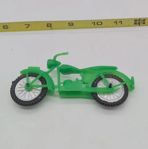 Speed Cycles Vintage Green Plastic Motorcycle